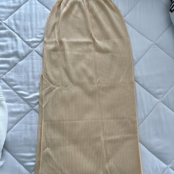 Anna October - Yellow Stevi Knitted Midi Skirt - 2022 season Brand new without t - Picture 4 of 9
